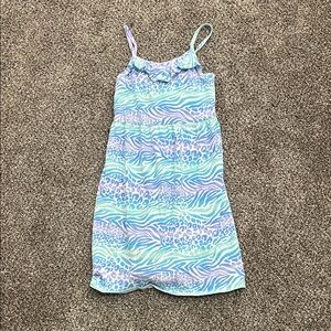 Blue and Purple Patterned Dress